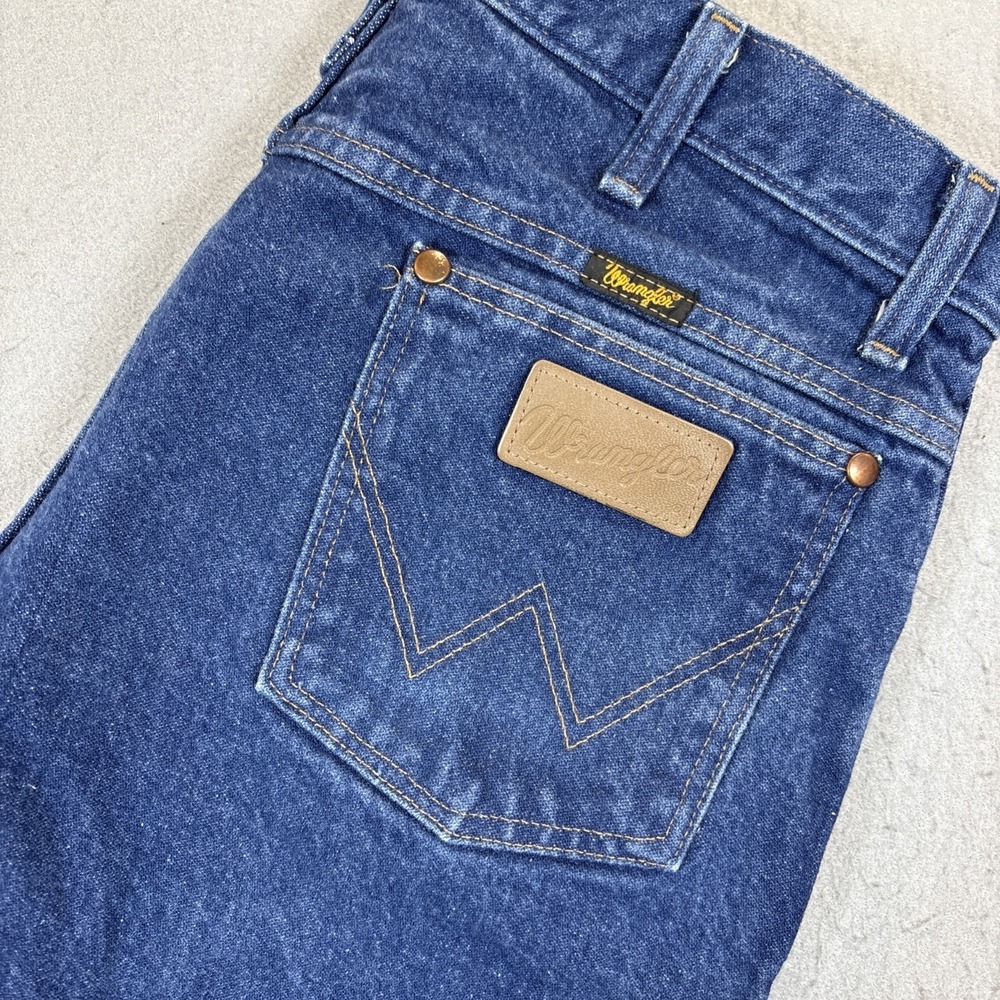 Mens Wrangler 936PWD Slim Mid Rise Cowboy Cut USA Blue Jeans‎ Size 35x30
